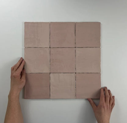 Forma de mano brillante rosa Moos 13x13