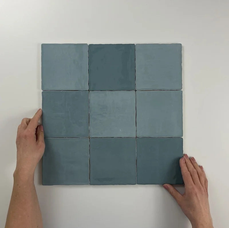 Moos Sky glans handvorm 13x13 - WDtegels