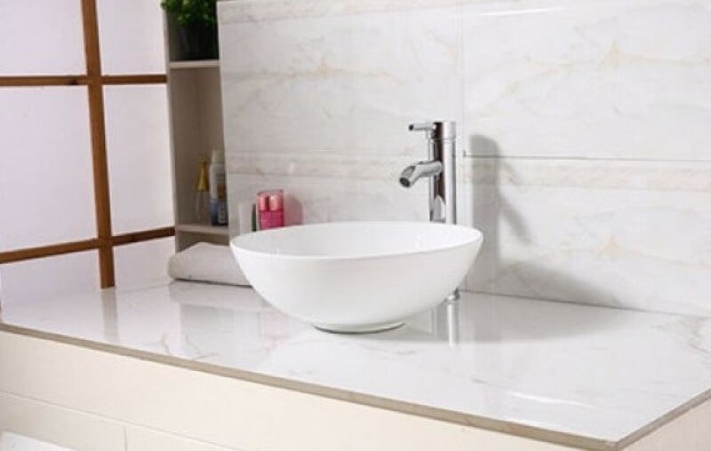 Waskom Opbouw Lorens Rond 40x40x13.5cm Wit