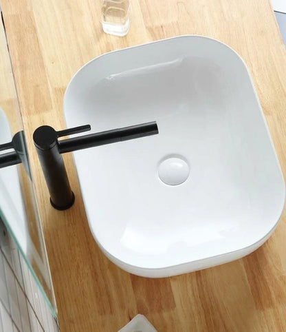 Lorens Rectangular Washbasin 45.5x32.5x13.5cm White