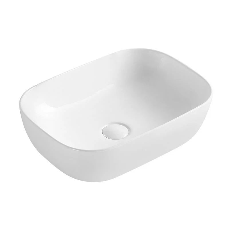 Lorens Rectangular Washbasin 45.5x32.5x13.5cm White