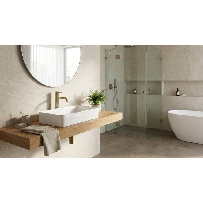 Lavabo de cerámica blanco 60x34x11cm