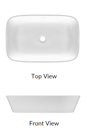 Lavabo Tyco Solid Surface Blanco Mate 54x34,5x12cm