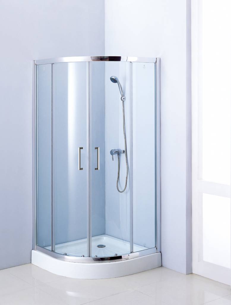 Kwartronde cabine met schuifdeur 100