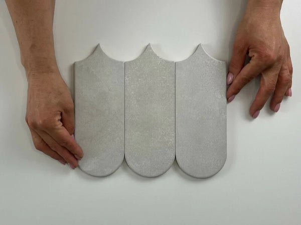 Alure Pearl fish scale wall tile 8x21.5