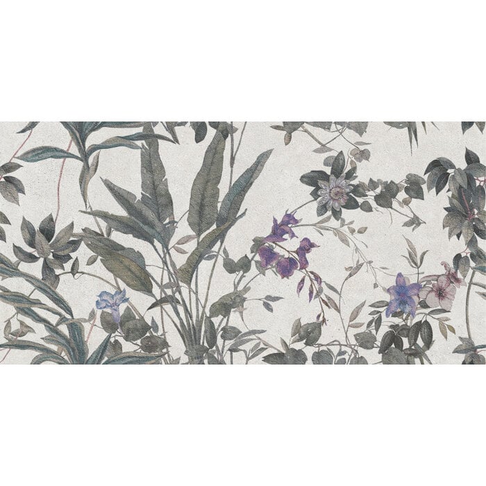 Wandtegel Borneo White Peek decor 60x120 rett - WDtegels