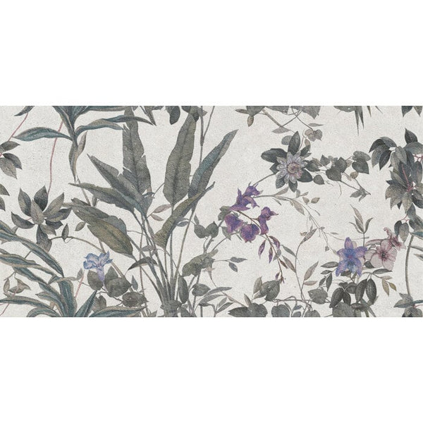 Wandtegel Borneo White Peek decor 60x120 rett