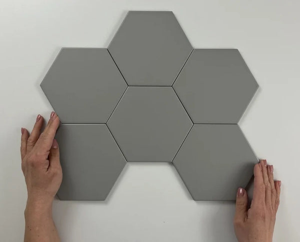 Hexágono Timeless Gray mate 15x17