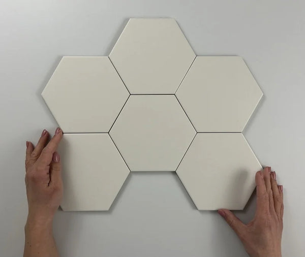 Hexagon Timeless Ivory mat 15x17
