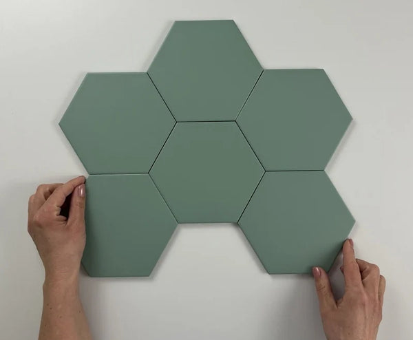 Hexágono Timeless Jade mate 15x17