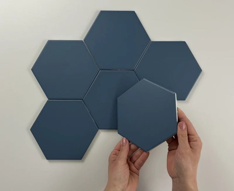 Hexagon Timeless Marine mat 15x17
