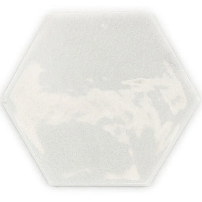 Hexagon Moon White glans 16x18 - WDtegels