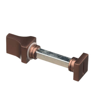 Draaiknop en sluitstift van deurklink Collodi in koper met WC-sluiting 63 mm
