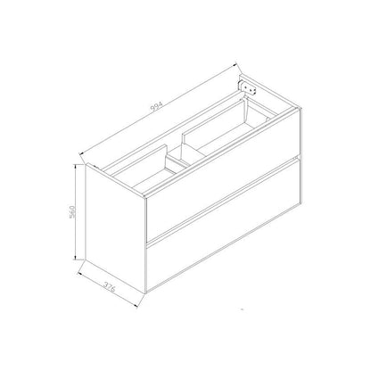 Badmeubel Compact Stone Greeploos 100 Hoogglans Wit