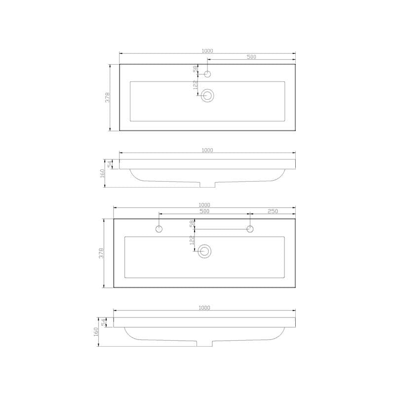 Badmeubel Compact Greeploos 100 Hoogglans Wit - WDtegels