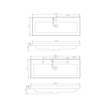 Badmeubel Compact Greeploos 100 Hoogglans Wit - WDtegels