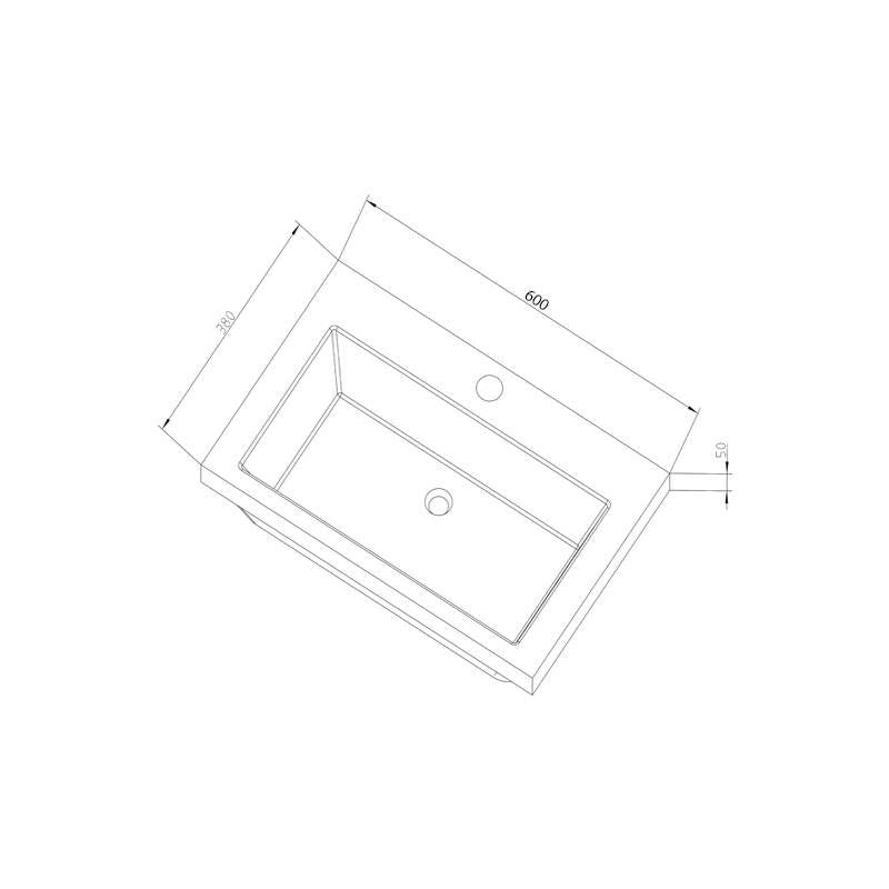 Badmeubel Compact Stone 60 Hoogglans Wit - WDtegels