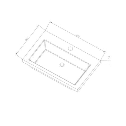 Badmeubel Compact Stone 80 Hoogglans Wit - WDtegels
