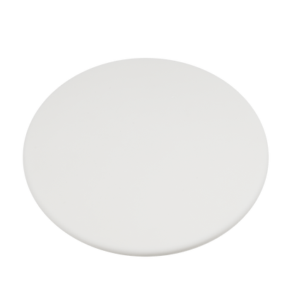 Ronde deurstopper in wit, diameter 8 cm