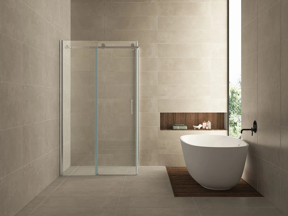 Shower cabin Wiesbaden Pared 140x90x200cm 1 sliding door 8mm clear glass with nano
