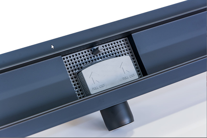 Desagüe de ducha negro mate 80