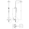 Opbouw doucheset thermostatisch vierkant | Chroom - WDtegels