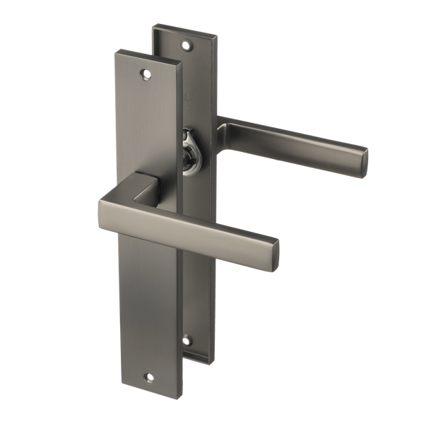 Fano - Gun Metal Deurbeslag Recht Lang Schild