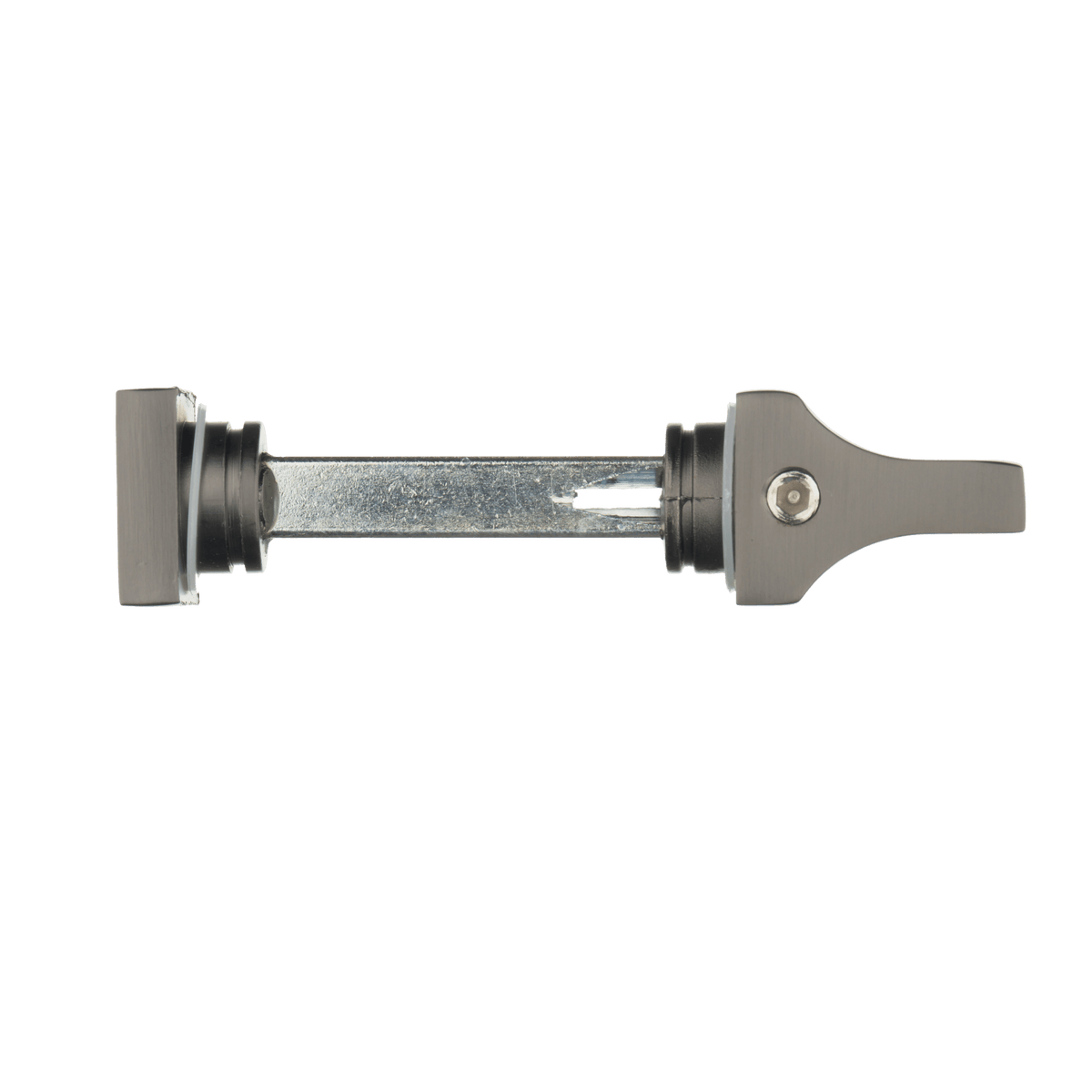 Draaiknop en sluitstift van deurklink Fano in gun metal met WC-sluiting 63 mm