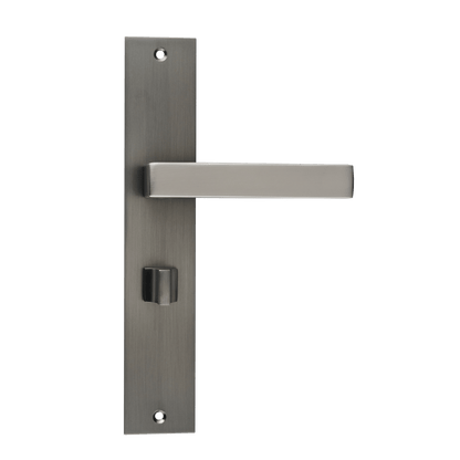 Deurklink Fano in gun metal met WC-sluiting 63 mm