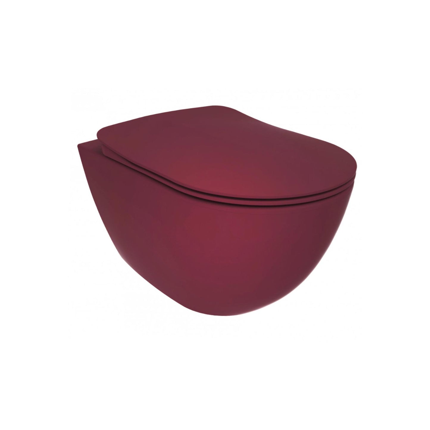 Creavit Design Hangend Toilet - 35.3x51cm - Spoelrandloos - Berry - WDtegels