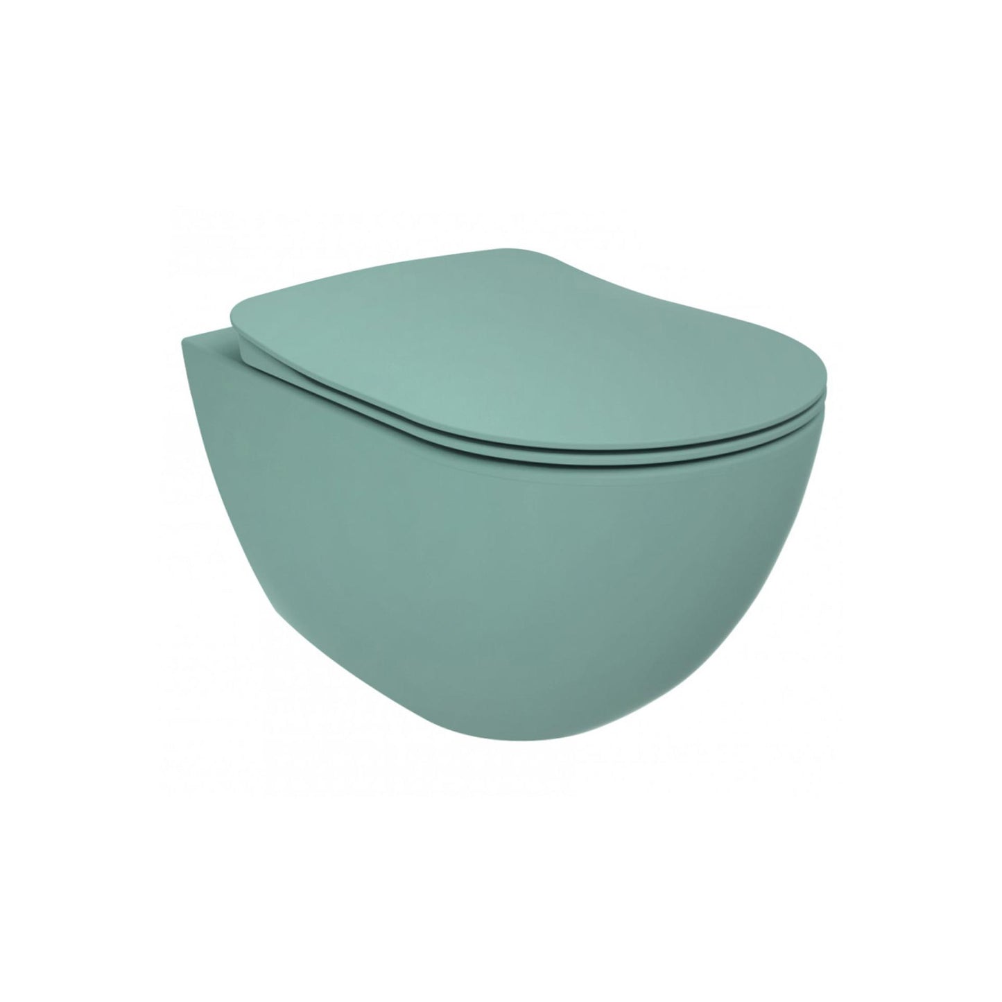 Inodoro suspendido Creavit Design - 35,3 x 51 cm - Sin reborde - Verde Nilo