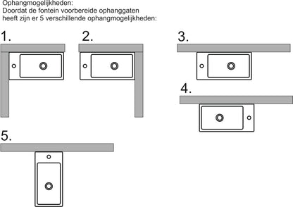Metis fontein 50 x 25 cm wit 8717306084727