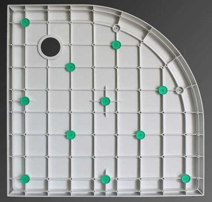 Wiesbaden luxe douchebak SMC 1/4 rond 900x900x40 inbouw wit - WDtegels