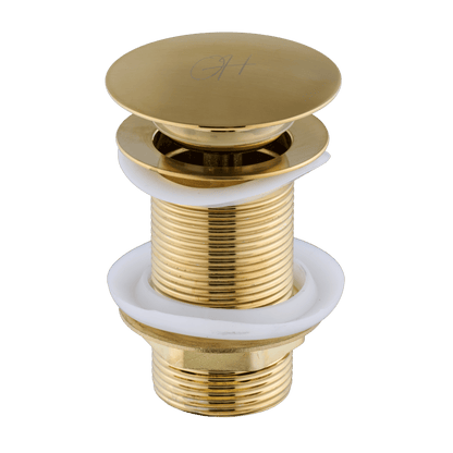 Afvoerplug Flusso in goud met overloop