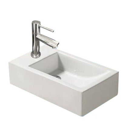 Paquete combinado de fuente de cerámica con grifo y desagüe Qubic Links