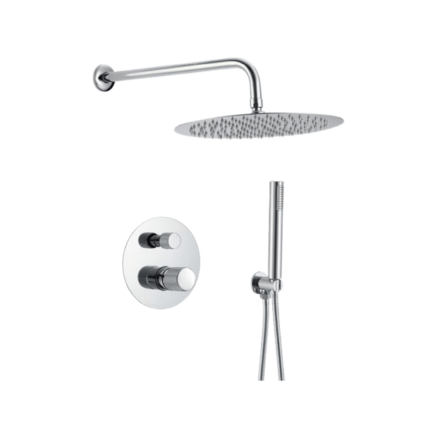 Fonti - Chrome Inbouw Regendouche - Draaiknoppen