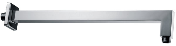 Wiesbaden luxury shower arm square wall mount 40cm chrome