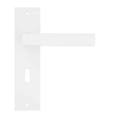 Deurklink Arezzo in wit met sleutelgat 56 mm