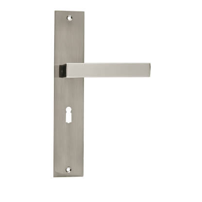 Deurklink Grado in RVS met sleutelgat 56 mm