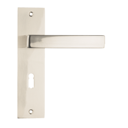 Deurklink Merano in RVS met sleutelgat 56 mm