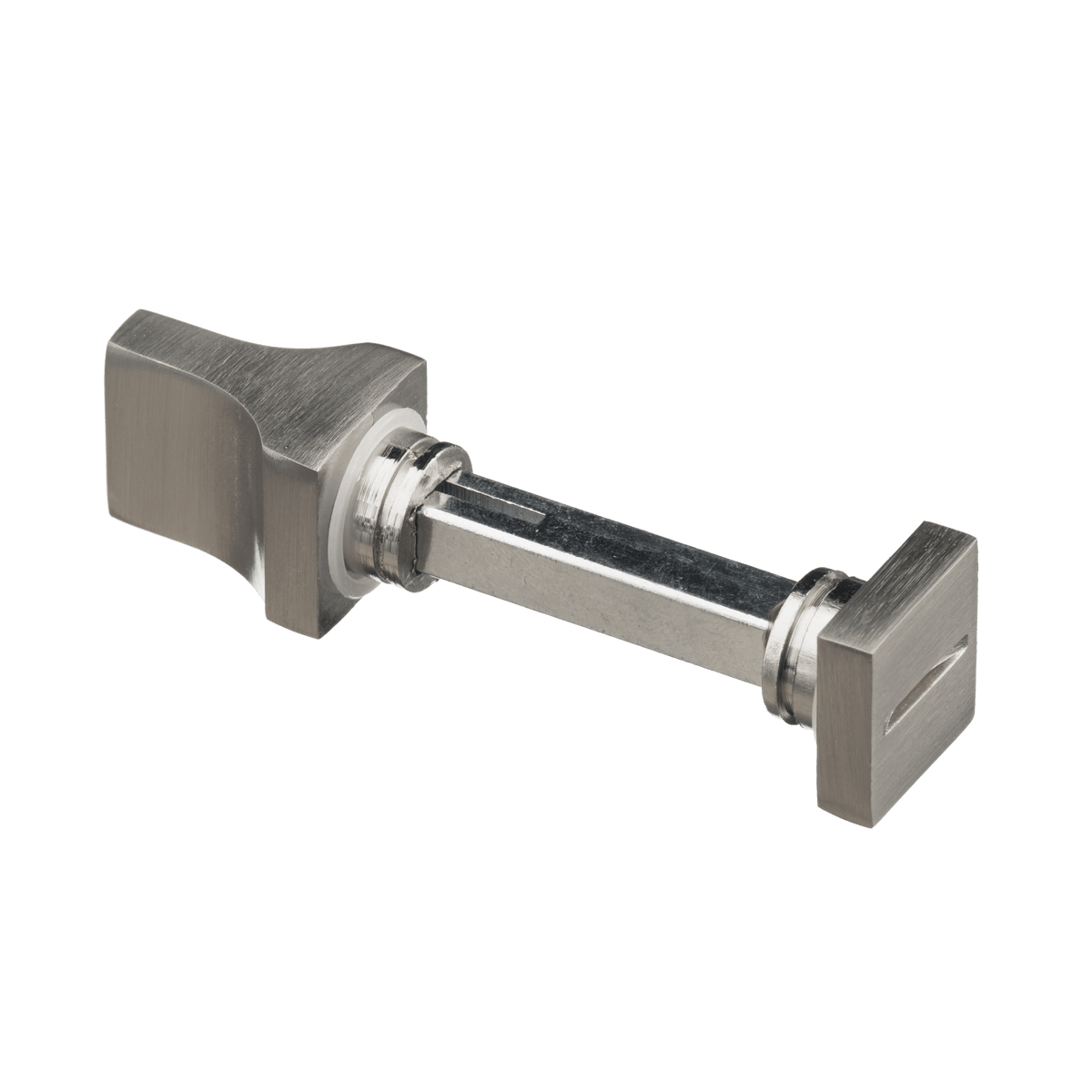 Draaiknop en sluitstift van deurklink Grado in RVS met WC-sluiting 63 mm