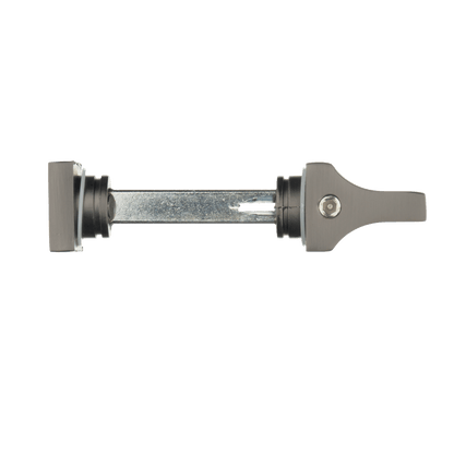 Draaiknop en sluitstift van deurklink Novara in gun metal met WC-sluiting 63 mm