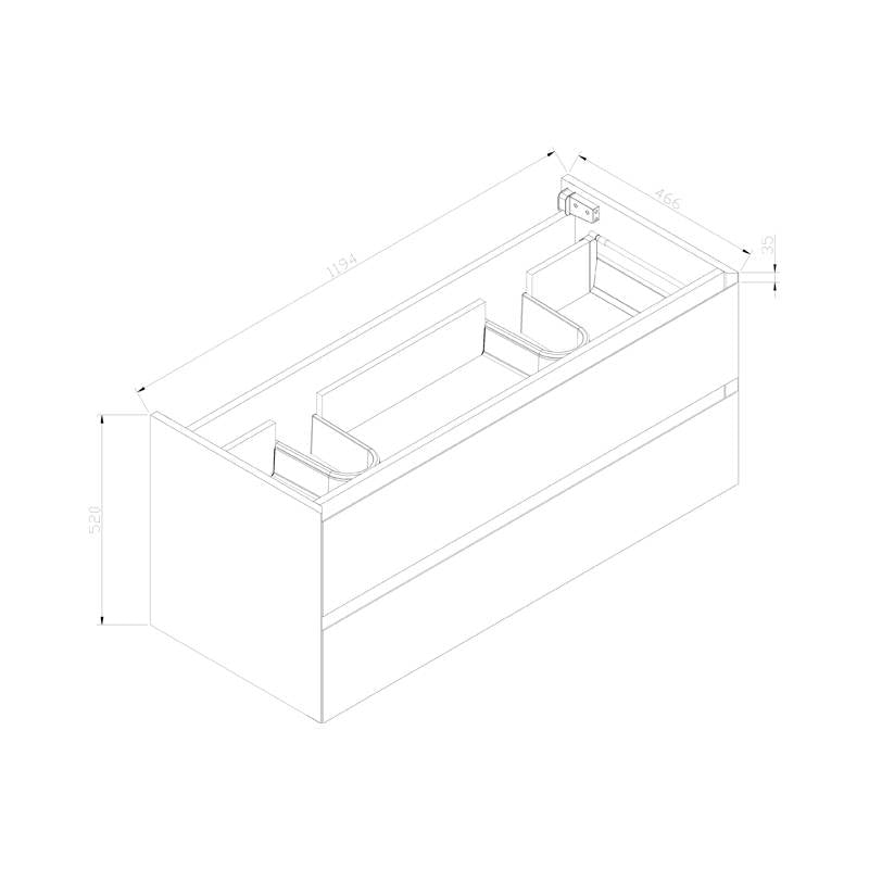 Badmeubel Infinity Hoogglans Wit 120 - WDtegels