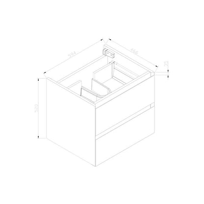Badmeubel Infinity Century Oak 60 - WDtegels