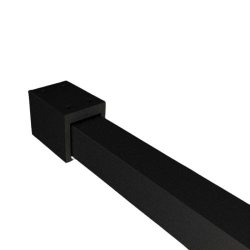 Inloopdouche Olivia 120x200cm Helder Glas Mat Zwart Raamwerk - WDtegels