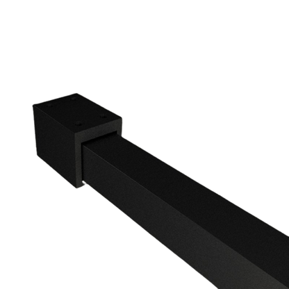 Inloopdouche Olivia 120x200cm Helder Glas Mat Zwart Raamwerk - WDtegels