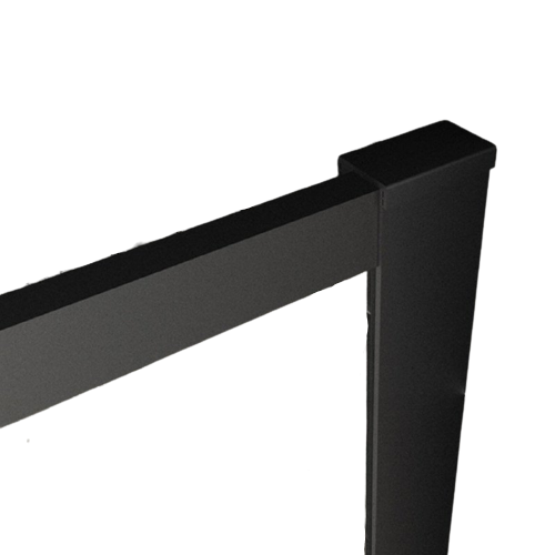 Inloopdouche Olivia 120x200cm Helder Glas Mat Zwart Raamwerk - WDtegels