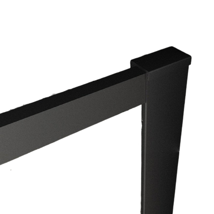 Inloopdouche Olivia 120x200cm Helder Glas Mat Zwart Raamwerk - WDtegels