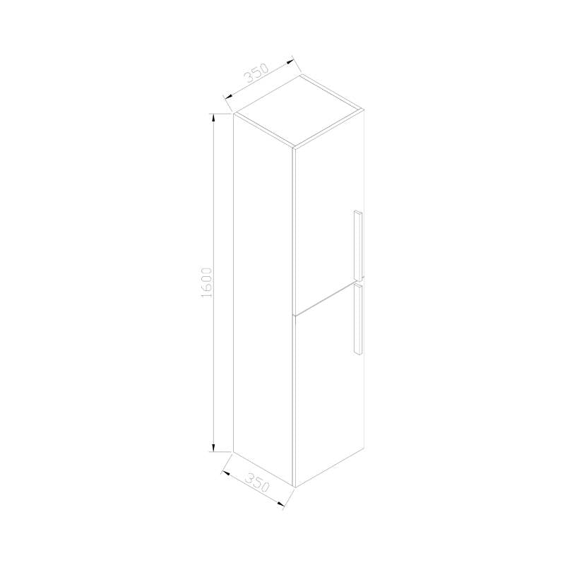 Hoge kast 160 Zwart Wenge