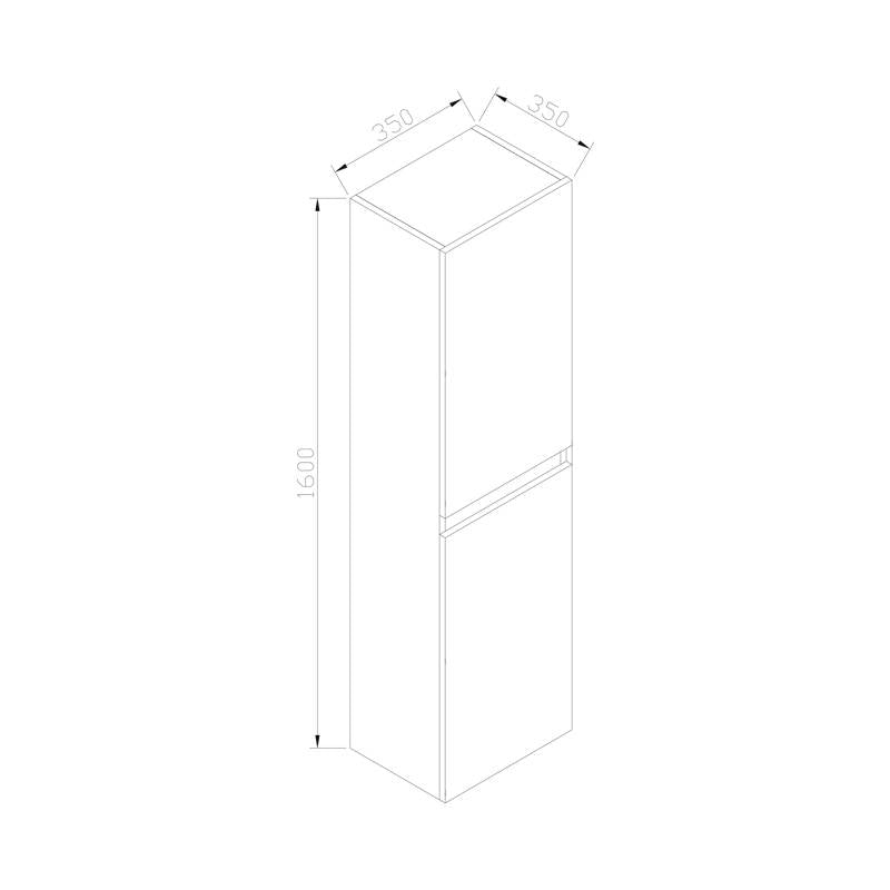 Kolomkast Trendline 160 Mat Wit - WDtegels